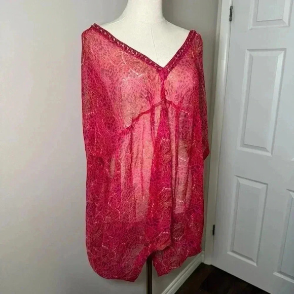 Antik batik resort wear cover  up beaded kaftan - Picture 4 of 5